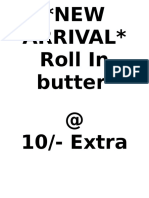 New Arrival Roll in Butter