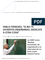 Pablo Ferreiro - "Si No Te Diviertes Enseñando, Dedícate A Otra Cosa" - Web Del Maestro CMF