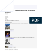 How Do I Read My Friend'S Whatsapp Chat Without Taking His Phone?