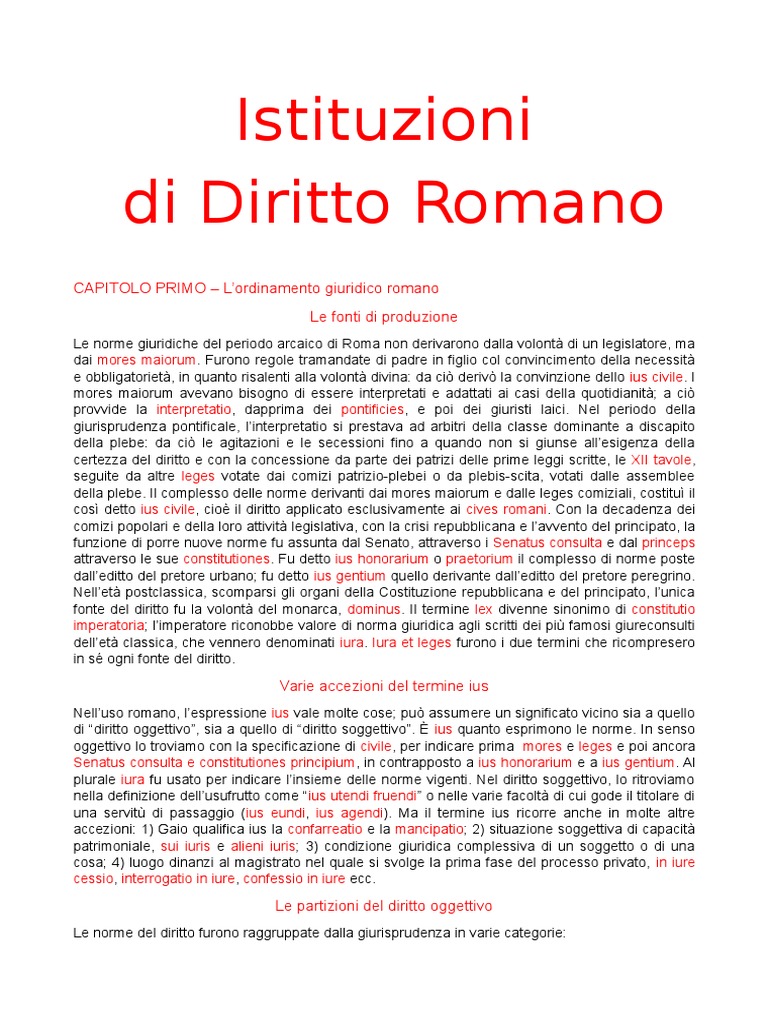 Istituzioni Di Diritto Romano PDF