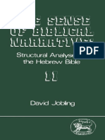 David Jobling The Sense of Biblical Narrative II Structural Analysis in The Hebrew Bible JSOT Supplement Series 1987 PDF