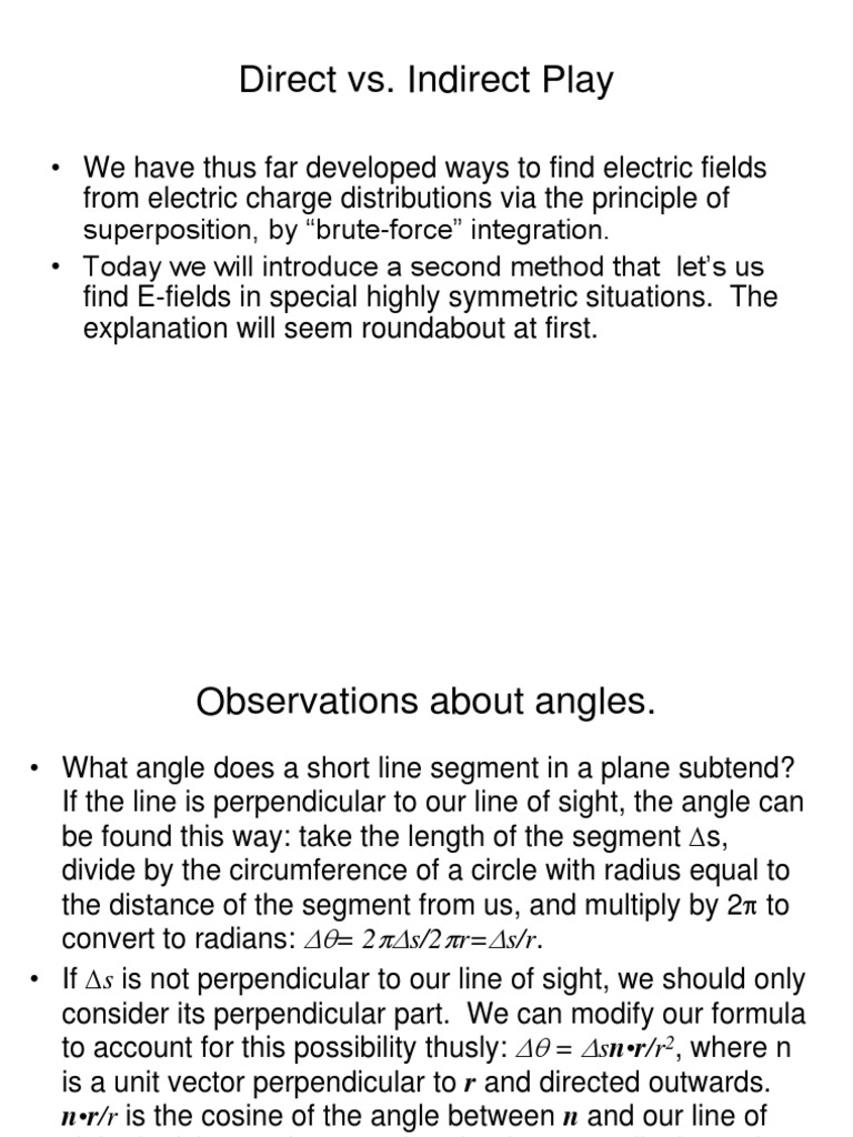 Direct vs. Indirect Play | Download Free PDF | Angle | Sphere