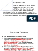 End game exam and interference notes