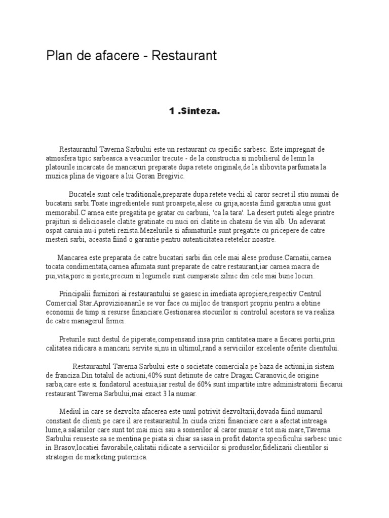 Plan De Afacere