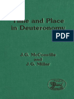J. Gordon McConville, J. G. Millar Time and Place in Deuteronomy JSOT Supplement 1995 PDF