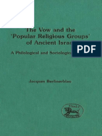 Jacques Berlinerblau The Vow and The Popular Religious Groups of Ancient Israel A Philological and Sociological Inquiry JSOT Supplement Series 1996 PDF