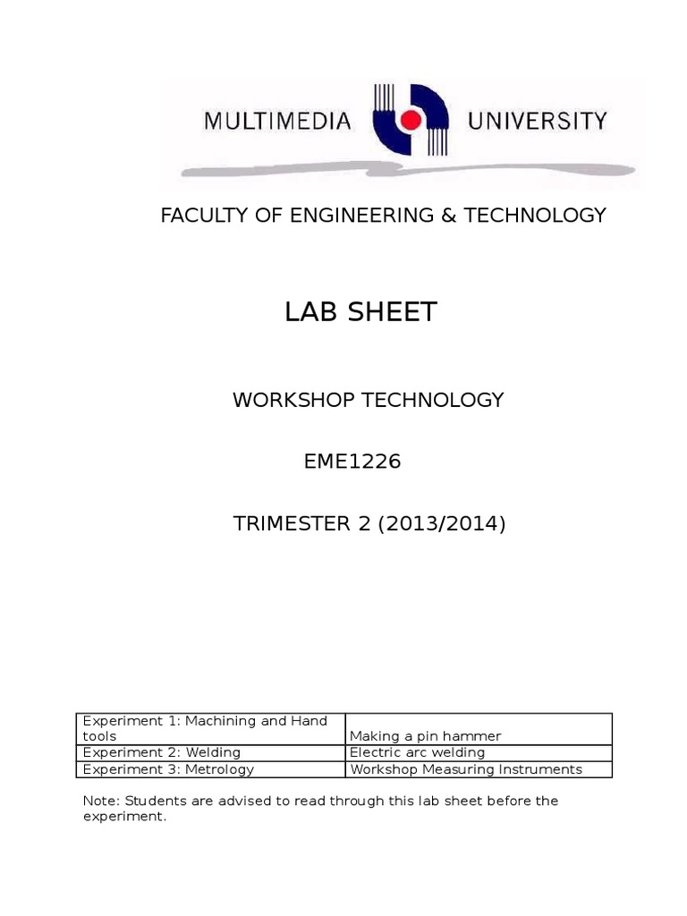 EME1226 Lab Sheet Tri2-2013rev2 | PDF | Technology & Engineering