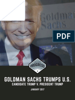 Goldman Sachs Trumps U.S. -- Candidate Trump v. President Trump