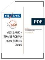 Yes Bank - Transforma Tion Series 2016: Document of Future Roadmap of Yes Bank - T Hub Partnership Deal