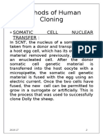 Methods of Human Cloning: Somatic Cell Nuclear Transfer