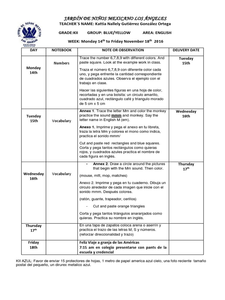 Homework Kii Ama Y Az 14 18 Nov