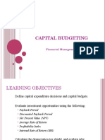 Capital Budgeting Techniques and Calculations