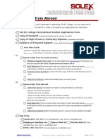 03 Document Checklist - Applying From Abroad