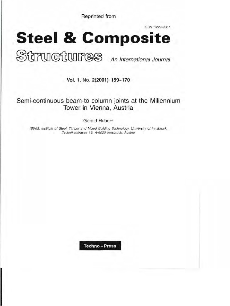 Semi-Continuous Joints in Millennium Tower | PDF | Beam (Structure) | Truss