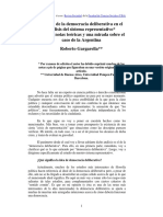 La democracia deliberativa y su análisis en el sistema político argentino