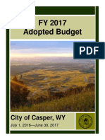 Casper's Fiscal Year 2017 Budget
