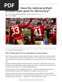 Pros and Cons of Anthem Protest