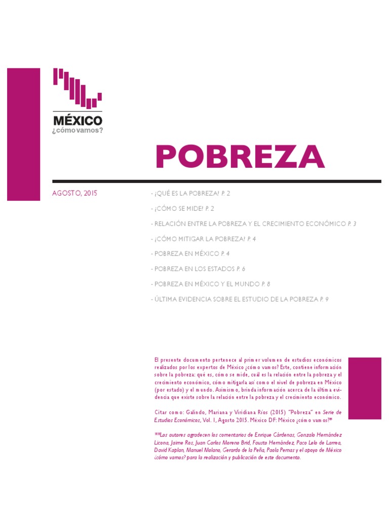 Análisis de la Pobreza en México 2015 | PDF | Pobreza | Pobreza e ...