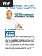 Wider Participation Mandatory For People