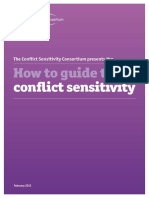 How to guide conflict sensitivity  