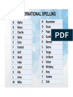 International Spelling