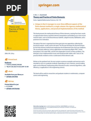 洋書 Theory and Practice of Finite Elements Theory and Practice of Finite Elements | PDF | Computers