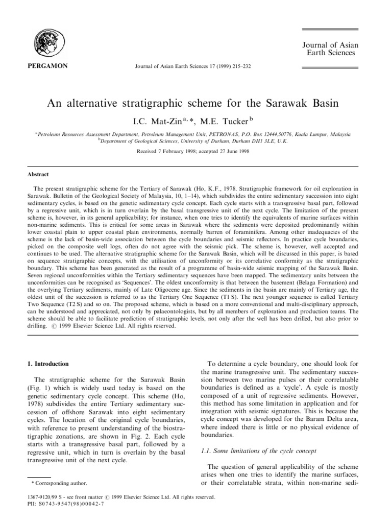 An Alternative Stratigraphic Scheme For The Sarawak Basin | PDF ...