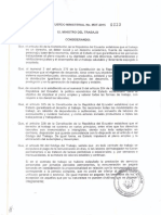 Acuerdo Ministerial N°233 - Ministerio Del Trabajo