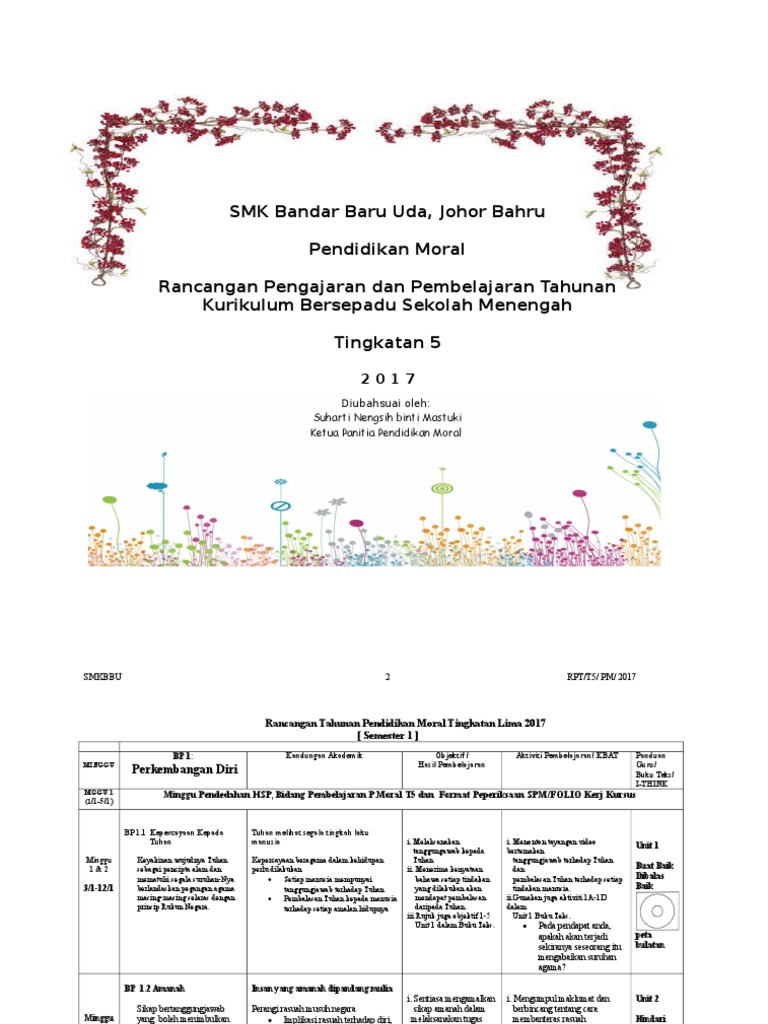 RPT T5 Pendidikan MoraL 2017