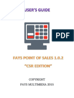 Tutorial, Users Guide Fays Point of Sales