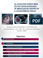 Bispectral Analysis Index (Bis) Dan Index of Consciousness (Ioc) Untuk Mengukur Depth of General Anaesthesia (Dga)