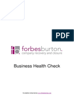 Business Health Check Template
