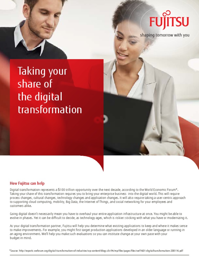 Taking Your Share of The Digital Transformation With Fujitsu Enterprise ...