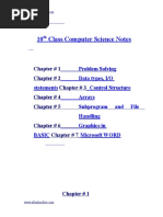 10 TH Class Computer Science Notes