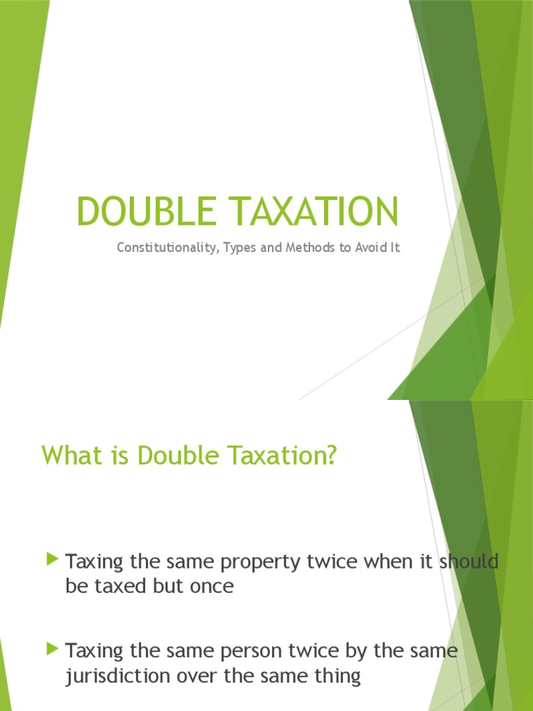 Prohibition of Direct Double Taxation | PDF | Taxation In The United ...