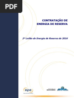 Nota Técnica Contratação de Energia de Reserva