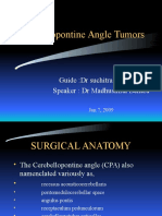 Cerebellopontine Angle Tumors: Guide:Dr Suchitra Dashjohn Speaker: DR Madhusmita Behera