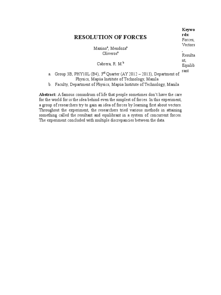 PHY10L - Resolution of Forces | PDF | Euclidean Vector | Trigonometric ...