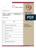 Syllabus of NPTEL Course