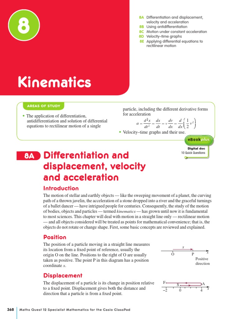 Ch08 Kinematics | PDF | Acceleration | Velocity