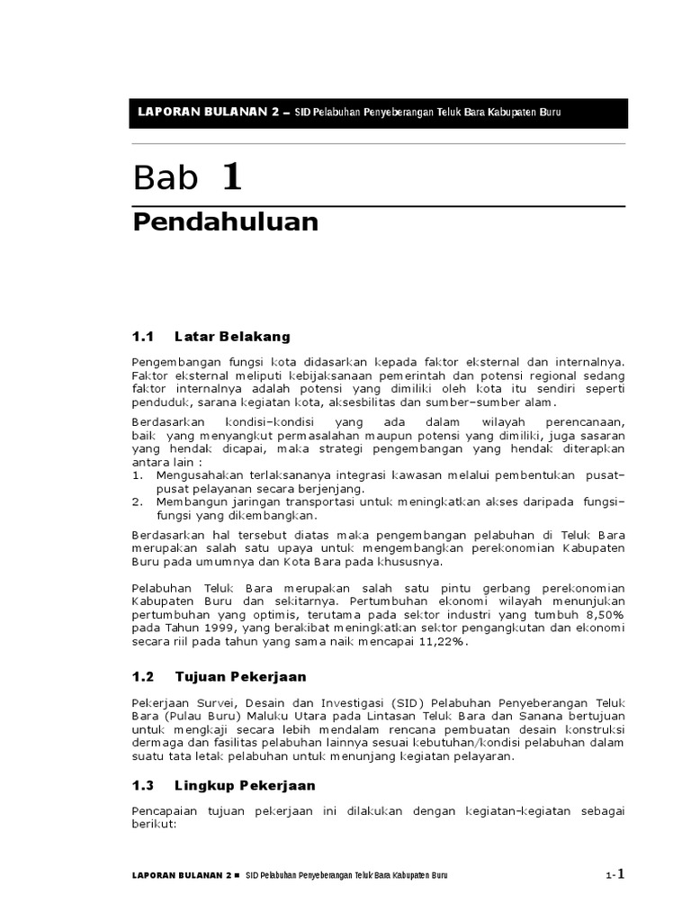 Bab 1 Pendahuluan Laporan Bulanan 2