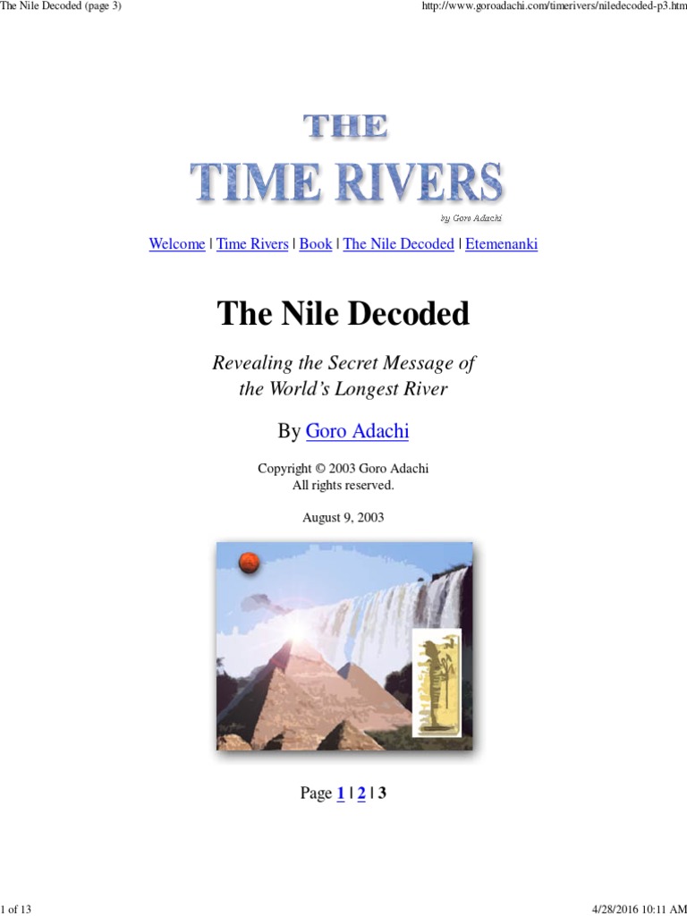 The Nile Decoded (Page 3) | PDF | Nile | Garden Of Eden