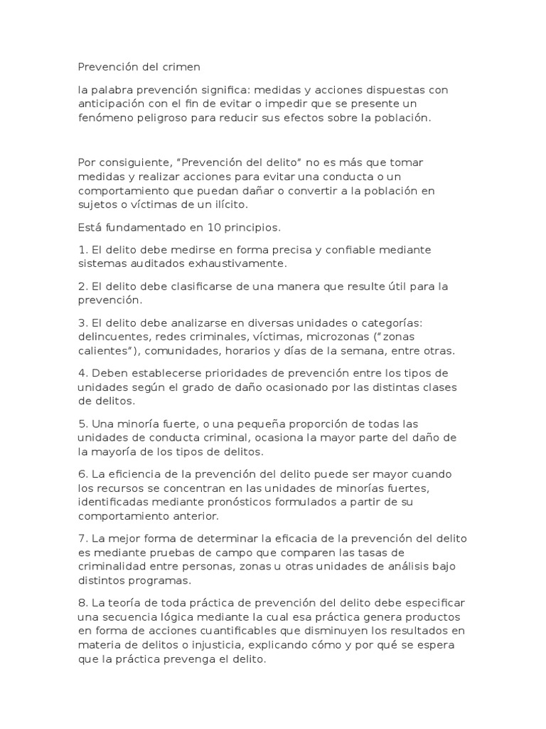 Estrategias de Prevención del Crimen | PDF | Policía | Delito