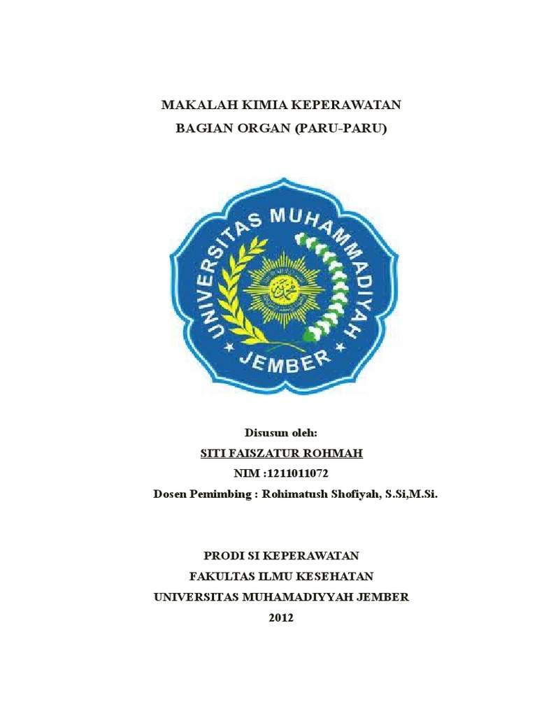 Makalah Tentang Kesehatan Paru Paru