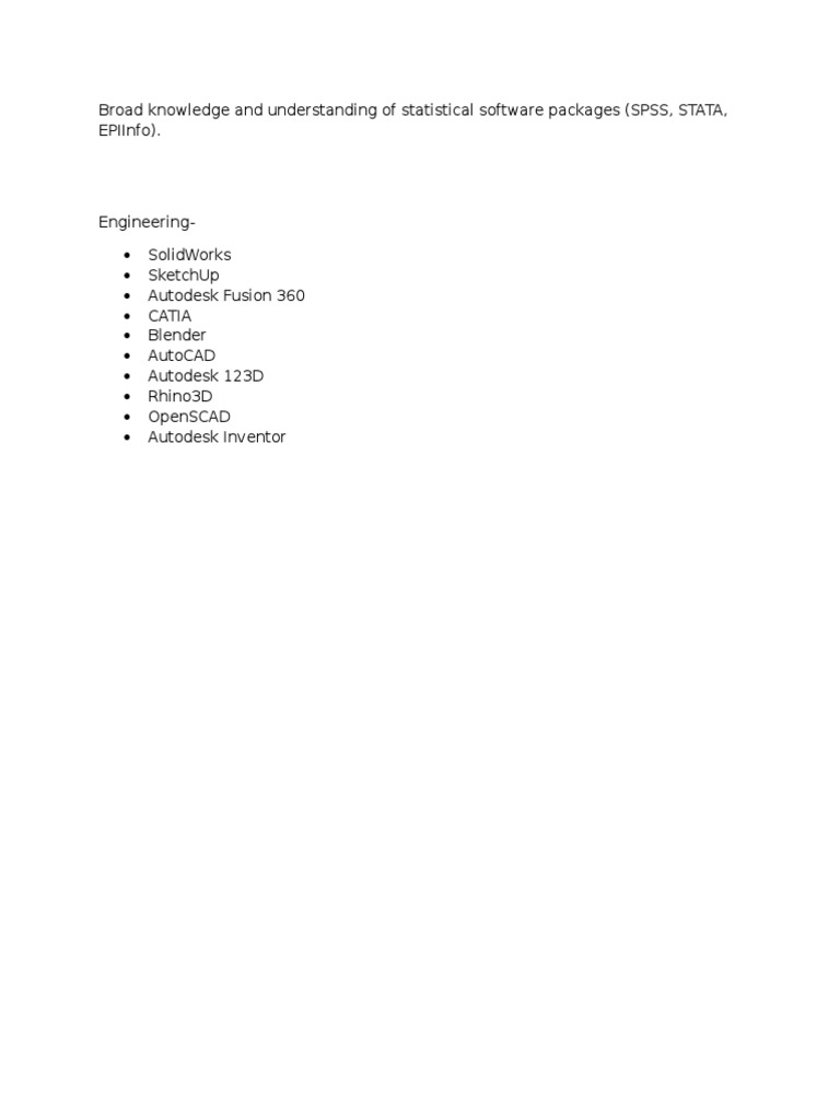 Statistical & Engineering Software Skills | PDF