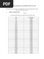 Presentation, Analysis and Interpretation of Data