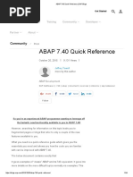 ABAP 7.40 Quick Reference