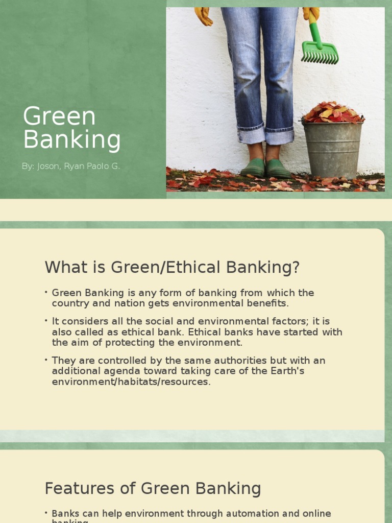Green Banking Business Ethics Banks