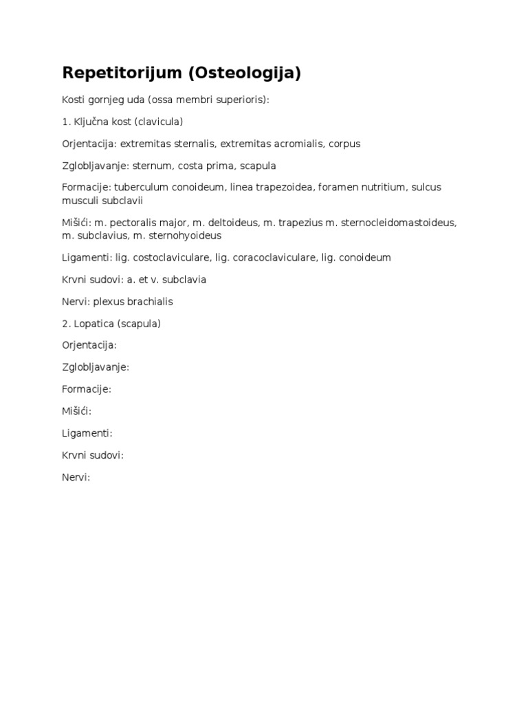Osteologija | PDF