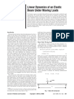 Linear Dynamics of An Elastic Beam Under Moving Loads